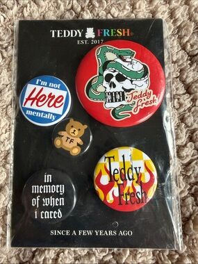 Teddy Fresh Pin Button Pack | NEW